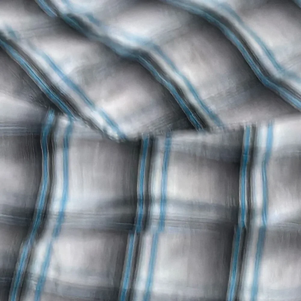 Wrangler 2XL black gray turquoise plaid pearl snap western shirt
